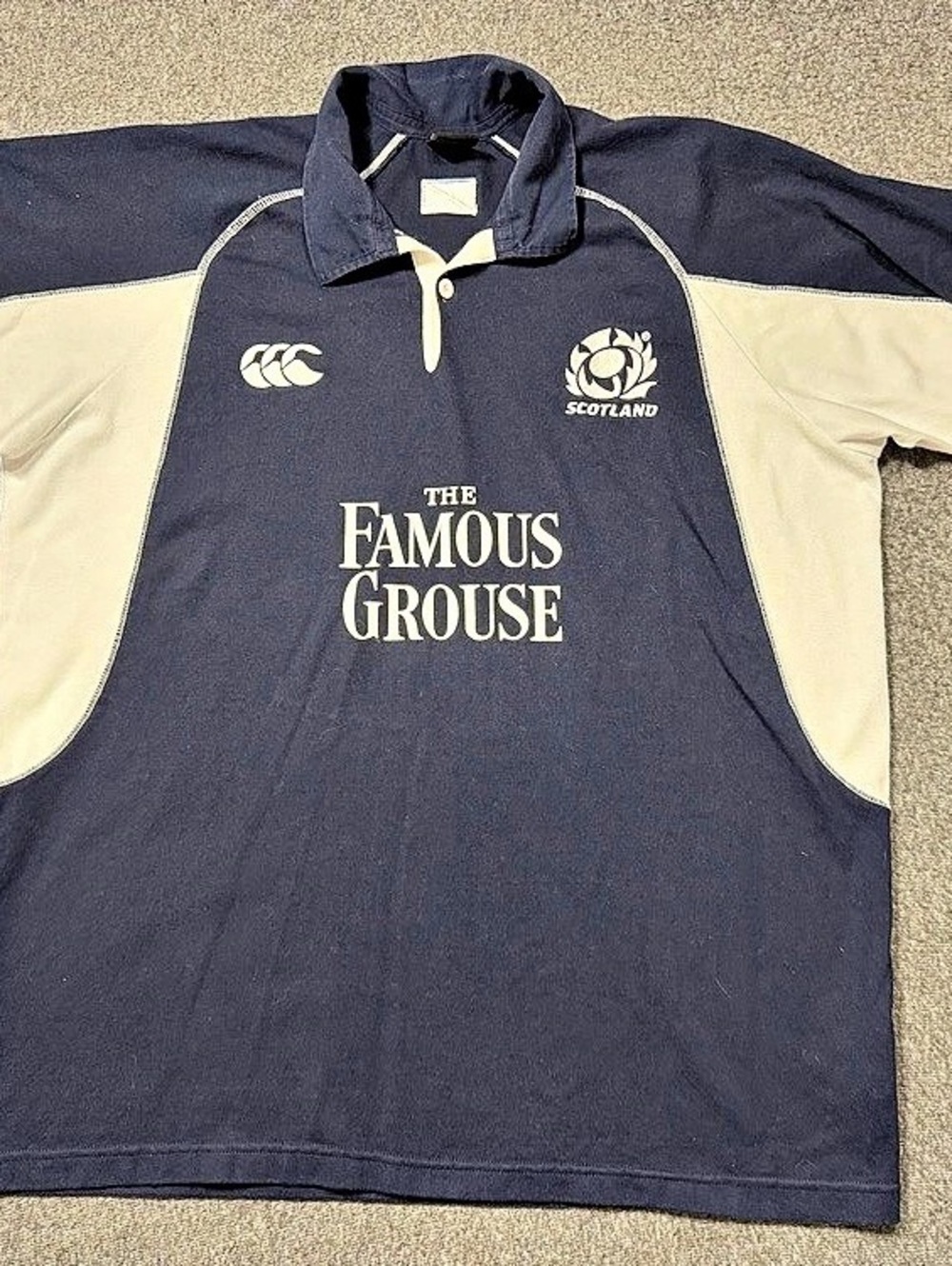 Canterbury Scotland Jersey Men’s XL Blue White The Famous Grouse Blokecore